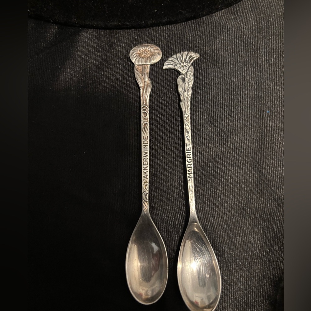Silver Floral Decorative Spoons